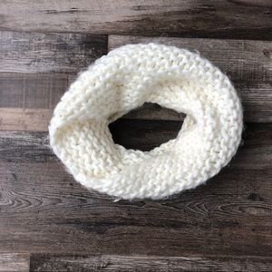 Cream Knit Infinity Scarf